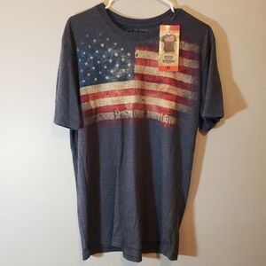 2/$15 Galt American USA Flag Blue Graphic T-Shirt Size Medium NWT